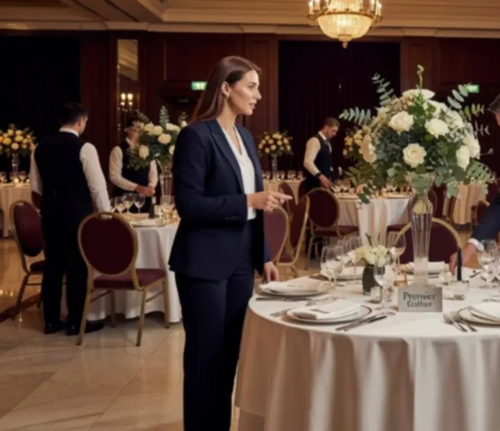 Koordynacja wieczoru tematycznego przez zespół eventowy przy elegancko przygotowanej sali